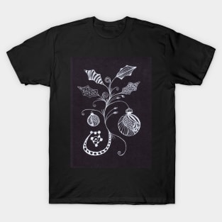 Zentangle Christmas Ornaments with Holly Leaves T-Shirt